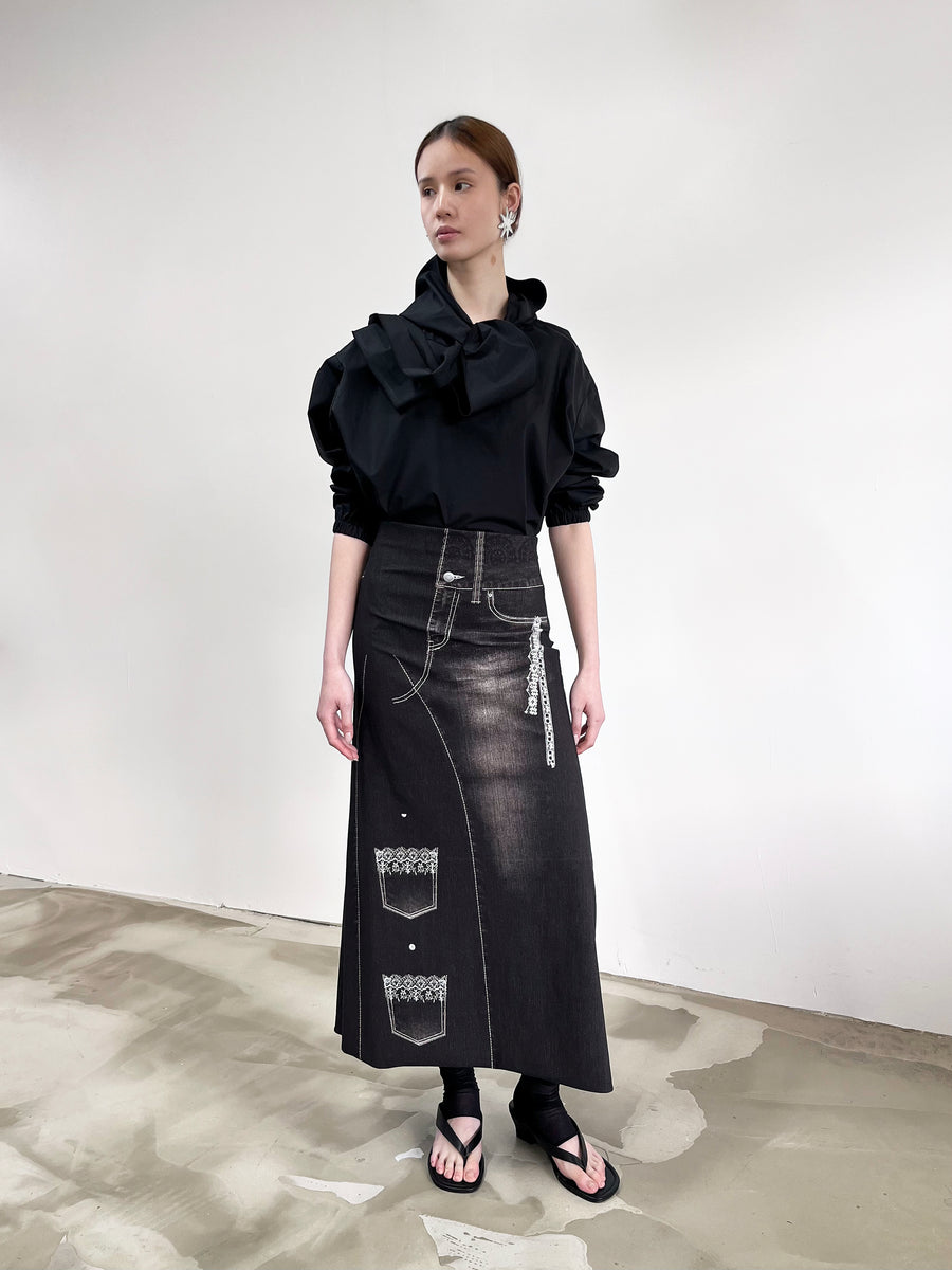 Liminal Skirt | Phantom Denim – Jojo Ross