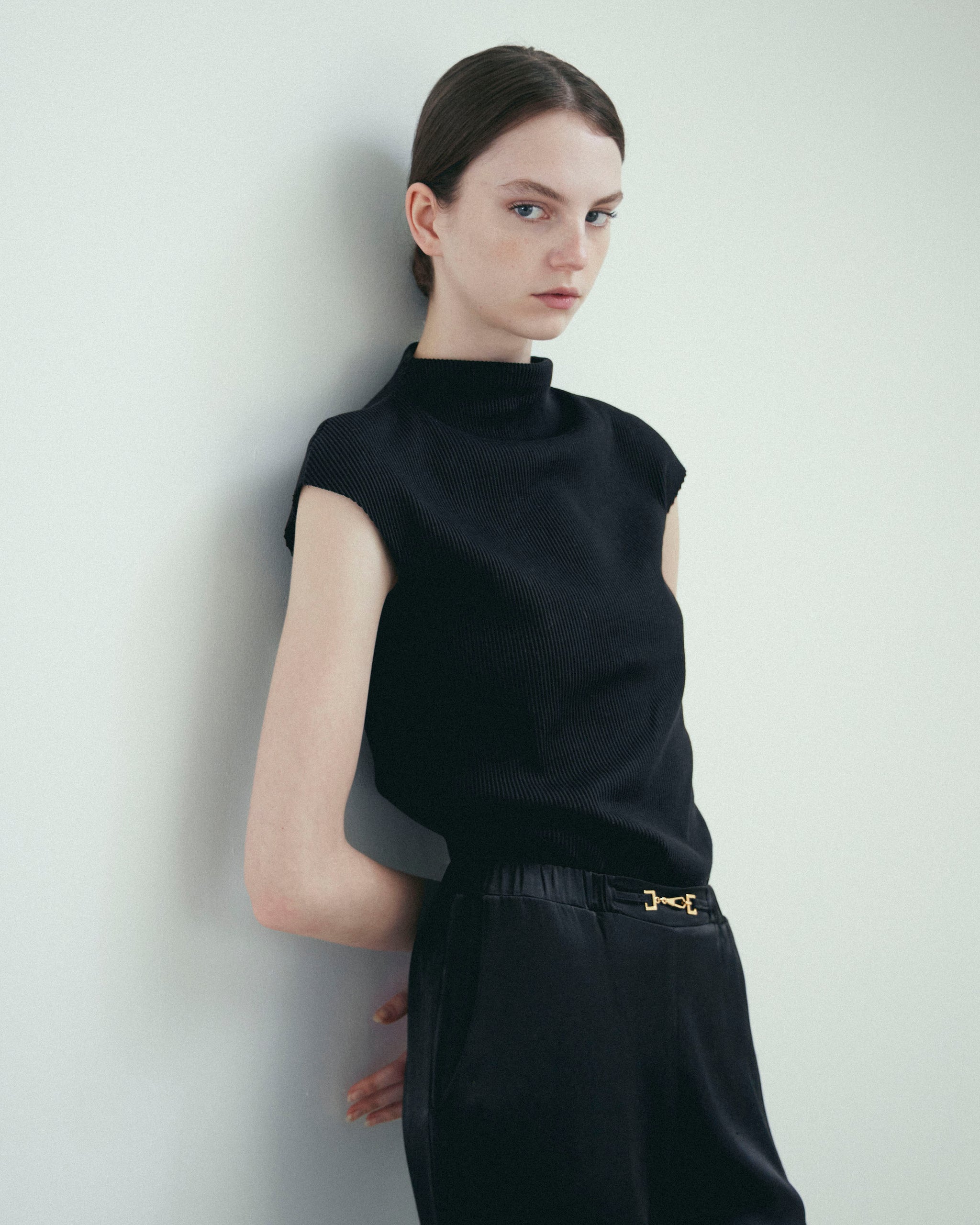 Jojo Ross Flight Pants Black Satin Elastic Waist Made in NZ Jojo Ross Flight Pants Black Satin Elastic Waist Made in NZ